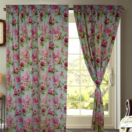 Draperii unicat - Set draperii Velaria trandafiri roz