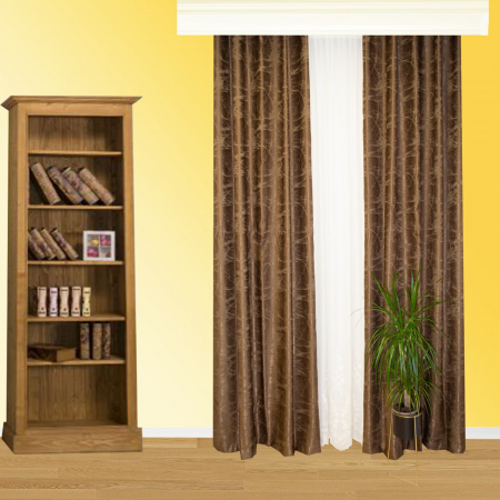 Set draperii Velaria wenge cu rejansa, 2x150x260 cm [0]