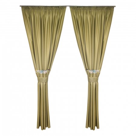 Set draperii Velaria verde satinat, 2x160x250 cm [1]