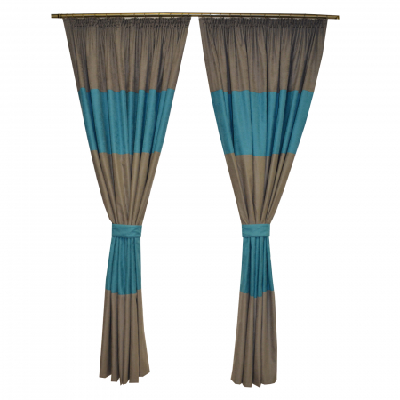 Set draperii Velaria turcoaz gri 2x200x230 cm [0]
