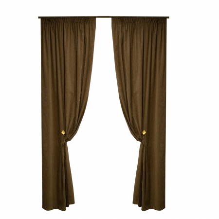 Draperii moderne - Set draperii Velaria Chenille grej, 2x120x250 cm