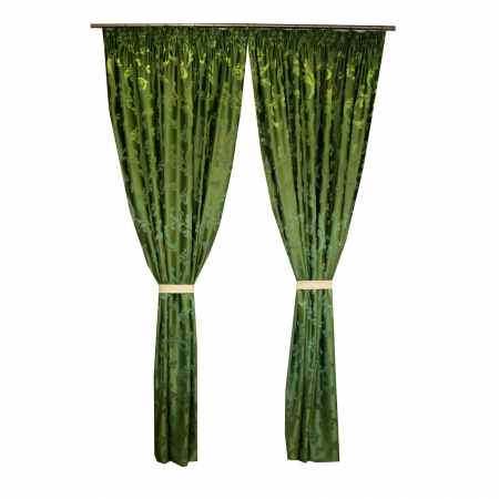 Set draperii Velaria jacard verde, 2*170x260 cm [0]