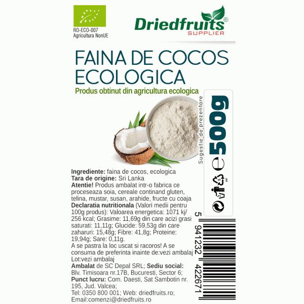 Faina cocos BIO, 500g [2]