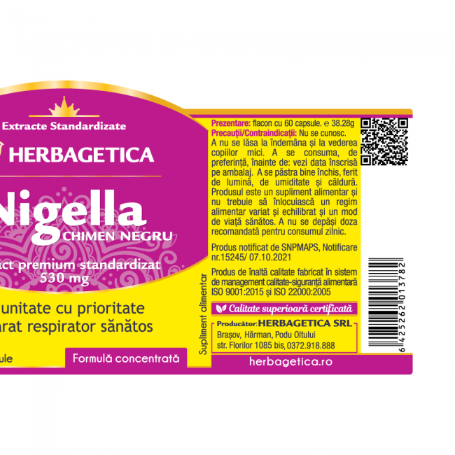 Nigella (chimen negru) 60cps [3]