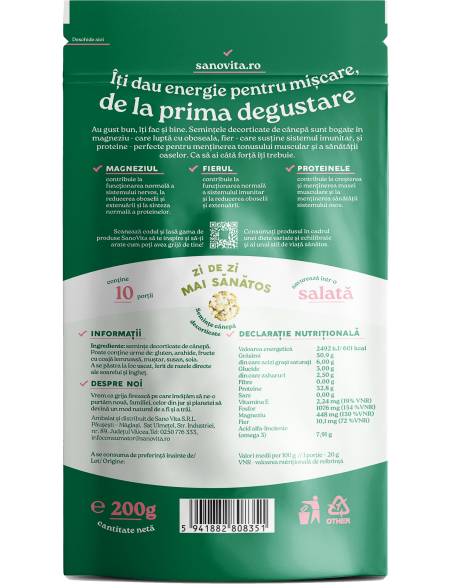 Semințe de cânepă decorticate 200g [2]