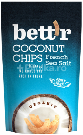 Chips de cocos bio cu sare, 70g