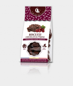 Hrana, alimente - Biscuiti cu ciocolata si visine, 150g