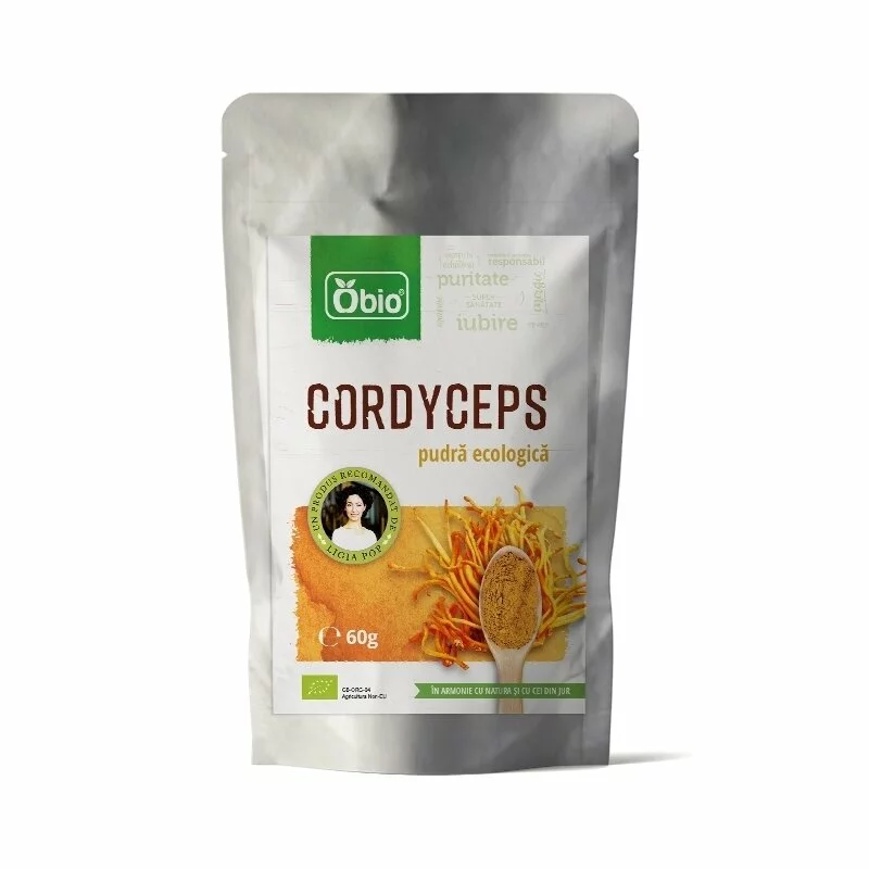 Suplimente nutritive - Cordyceps pulbere raw bio, 60g