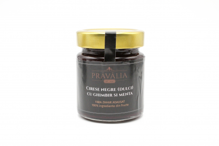 Hrana, alimente - Dulceata de cirese negre cu menta, 200g
