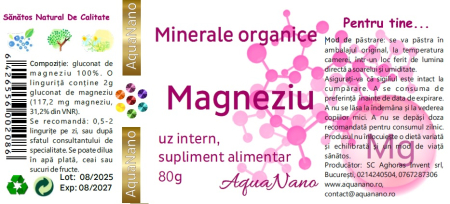 Magneziu organic, pulbere - 80 G [1]