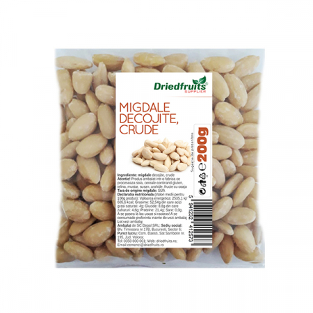 Migdale decojite crude, 200g