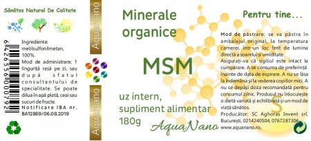 MSM 100% pulbere (Metilsulfonilmetan) - 180 g [1]