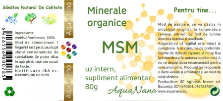 MSM 100% pulbere (Metilsulfonilmetan) - 80 g [1]