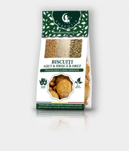 Hrana, alimente - Biscuiti cu naut, hrisca si orez, 150g