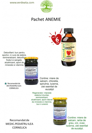 Pachete - Pachet anemie - Regenerator, Detoxifiant, Liquid Iron