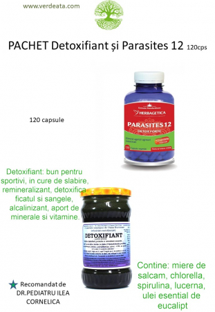 Suplimente nutritive - Pachet Parasites 12 - 120cps + Detoxifiant