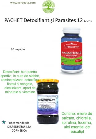 Toate produsele - Pachet Parasites 12 - 60cps + Detoxifiant