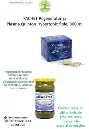 Suplimente nutritive - Pachet Regenerator si Plasma Quinton Hypertonic fiole, 300 ml