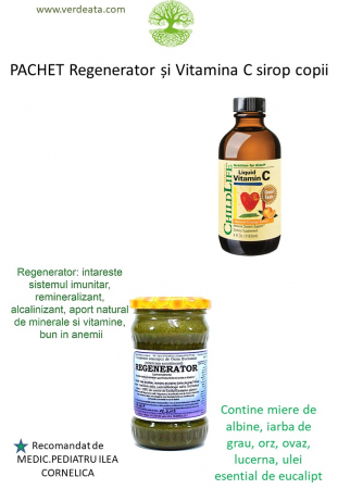 Pachete - Pachet Vitamina C 250mg (copii) sirop + Regenerator