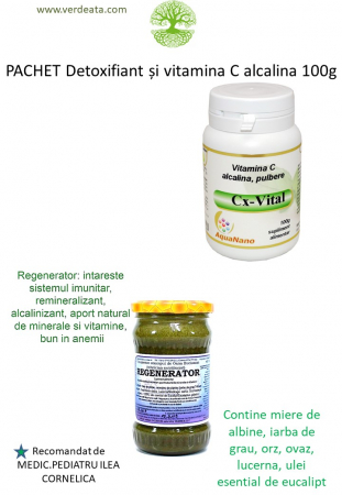 Pachete - Pachet: Vitamina C alcalina 100g + Regenerator