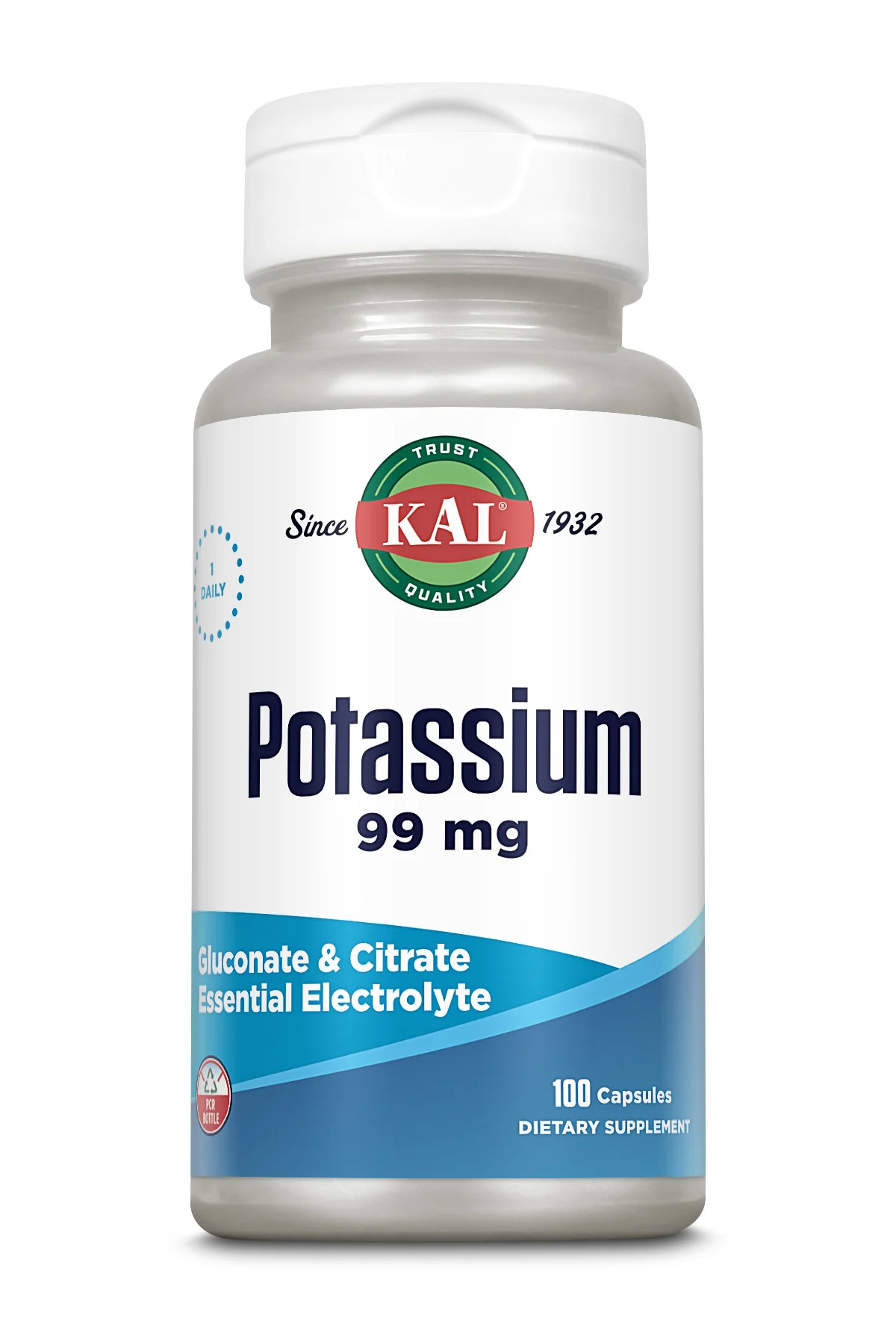 Suplimente nutritive - Potassium 99mg, potasiu, 100cps