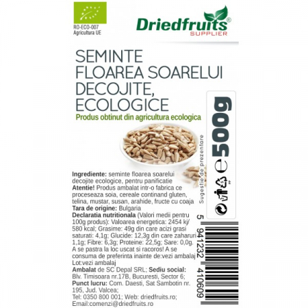 BIO Miez de floarea-soarelui crud, 500g [1]