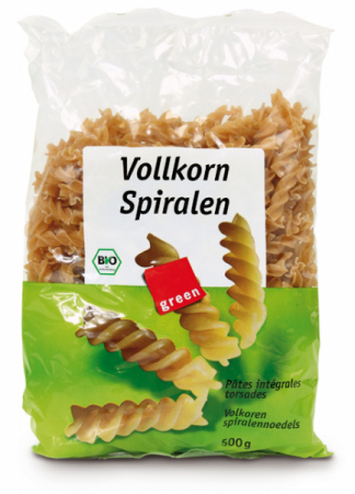 Hrana, alimente - Spirale din grau dur integral eco, 500g
