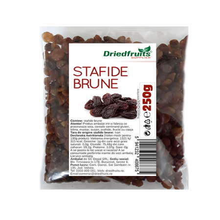 Stafide brune deshidratate, 250g