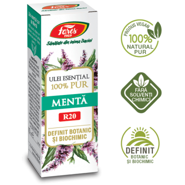Cosmetice, ingrijire corp si casa - ulei esential de menta R20 10 ml Fares