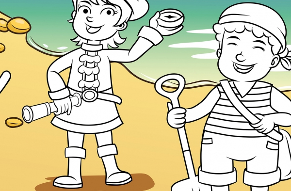 Fototapet 00606 Golful piratilor Color it yourself [2]