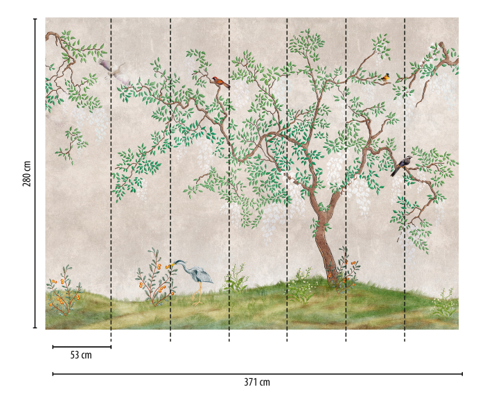 Fototapet botanic in stil asiatic verde 382331 - A.S. Creation [2]