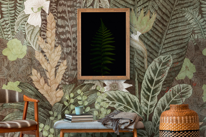 Fototapet frunze si flori stil scandinav verde 382431 - A.S. Creation [3]