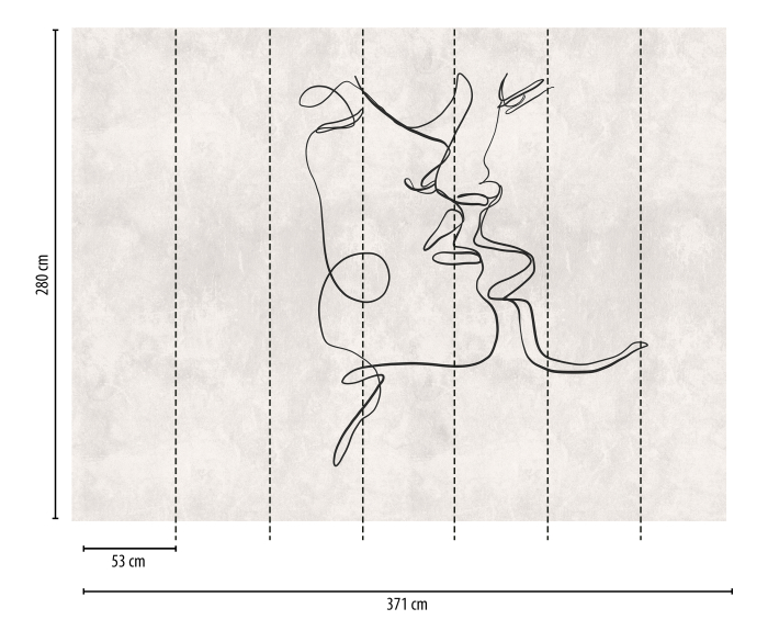 Fototapet desen liniar cu chipuri gri 382841 - A.S. Creation [2]