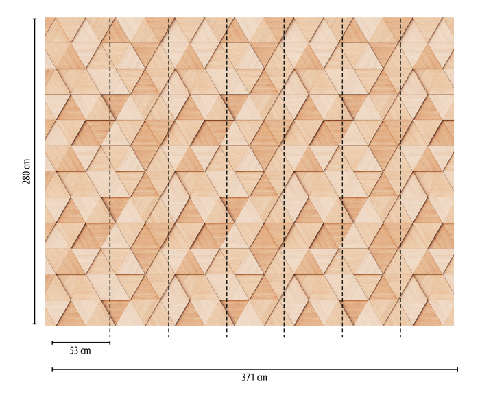 Fototapet geometric 3D cu aspect de lemn crem/bej 382881 - A.S. Creation [2]