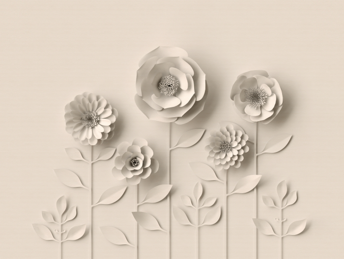 Fototapet flori din hartie 3D crem/bej 382931 - A.S. Creation [4]