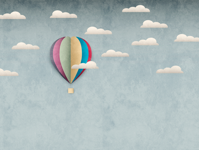 Fototapet balon cu aer cald albastru 383011 - A.S. Creation [3]