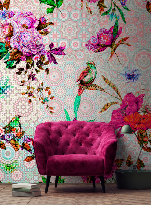 Fototapet cu flori roz DD110196  -  A.S. Creation [2]