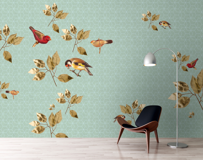 Fototapet cu pasari albastru DD114327  -  A.S. Creation [2]