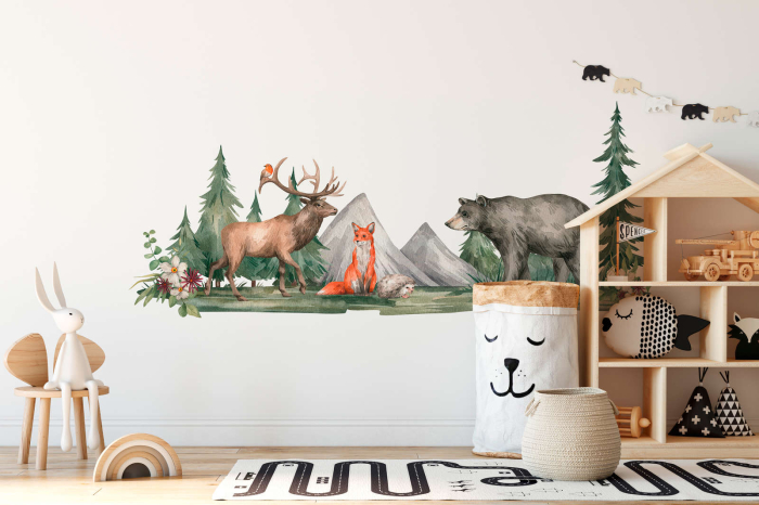 Fototapet animale salbatice in padure alb DD123946 - A.S. Creation [3]