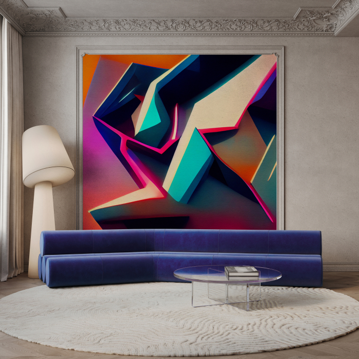Fototapet geometric 3D roz albastru DD134075 - A.S. Creation [2]