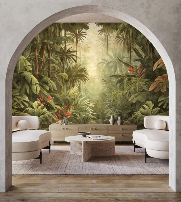 Fototapet jungla tropicala crem bej verde DD134249 - A.S. Creation [3]