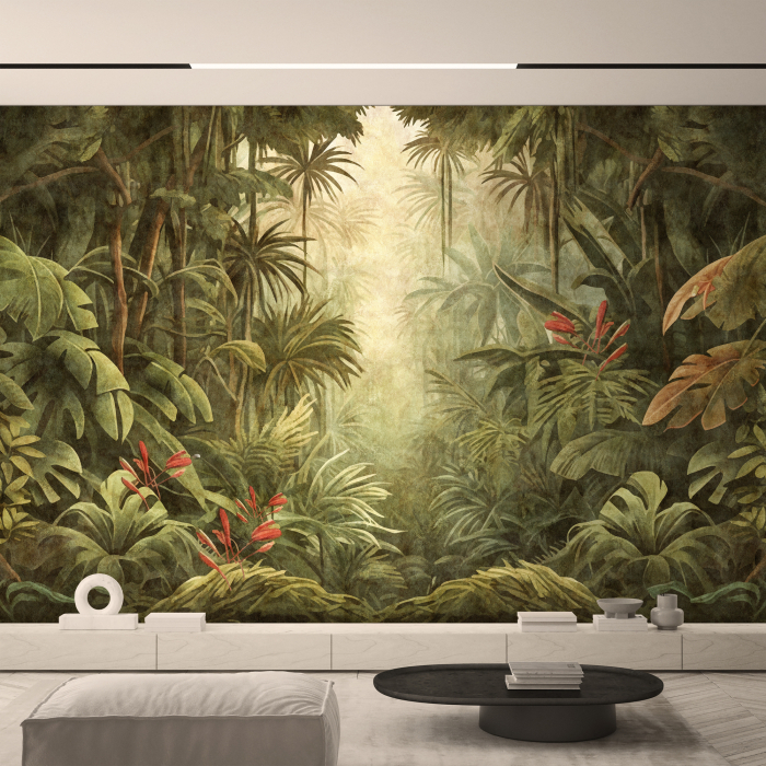 Fototapet jungla tropicala crem bej verde DD134249 - A.S. Creation [2]