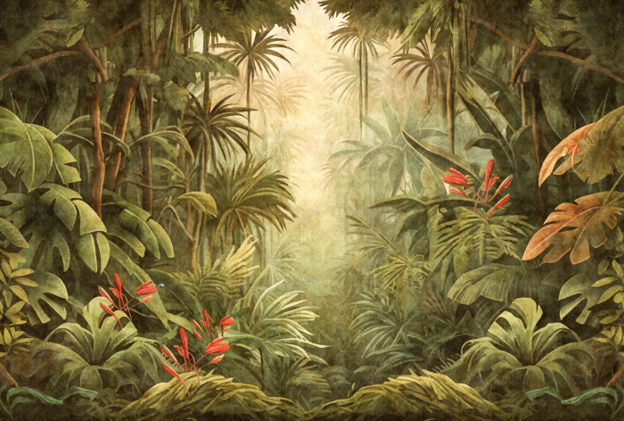 Fototapet jungla tropicala crem bej verde DD134249 - A.S. Creation [6]