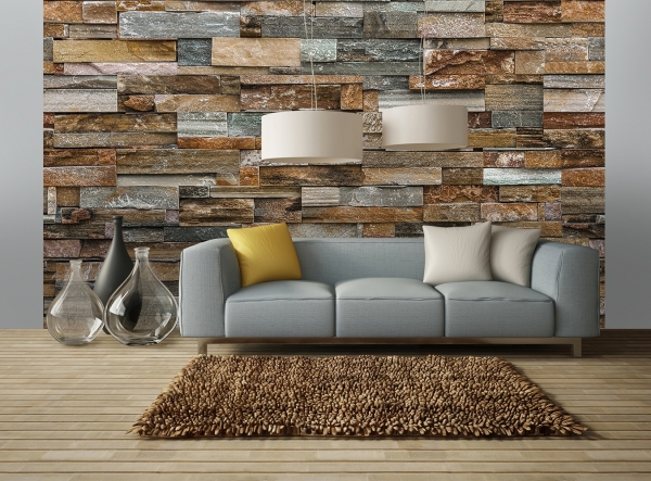 Fototapet 00159 Perete rustic de piatra [3]