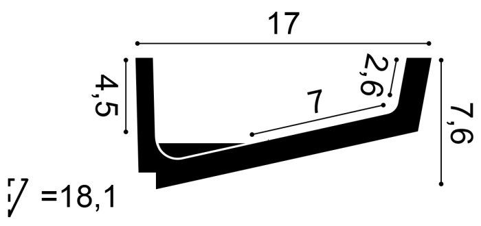 Profil iluminare indirecta ORAC C352 [2]