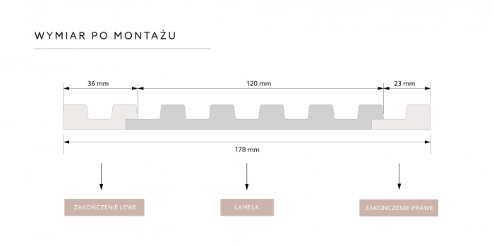 Profil stanga Lamelli Narrow Decor Lemn [2]