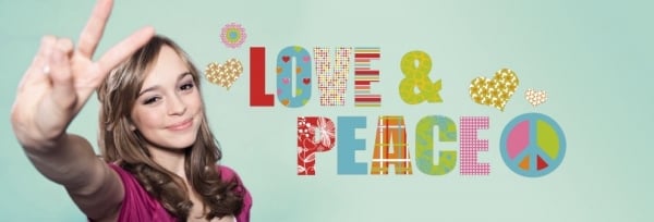 Sticker decorativ 17718 Love & Peace [1]