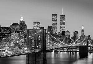 Orase, monumente, opere arta - Fototapet 00957 Manhattan noaptea