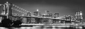 Fototapet XXL2-320 Brooklyn Bridge alb negru [0]