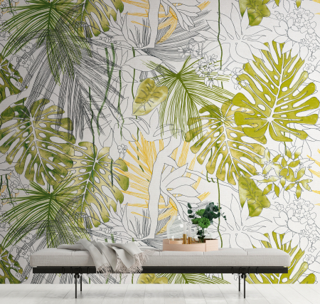 Fototapet - Fototapet frunze tropicale verde 382321 - A.S. Creation